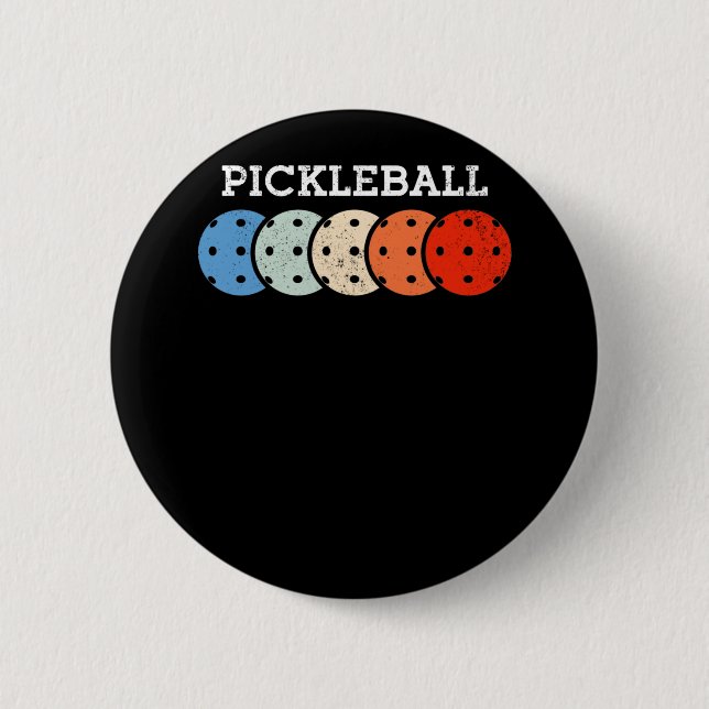 Pickleball Player Sports Lover Button (Front)