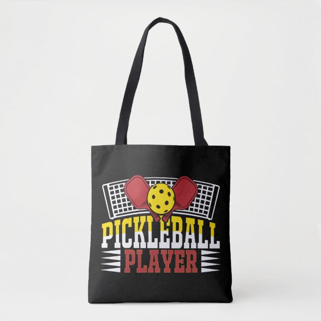 Pickleball Player Tote Bag (Front)