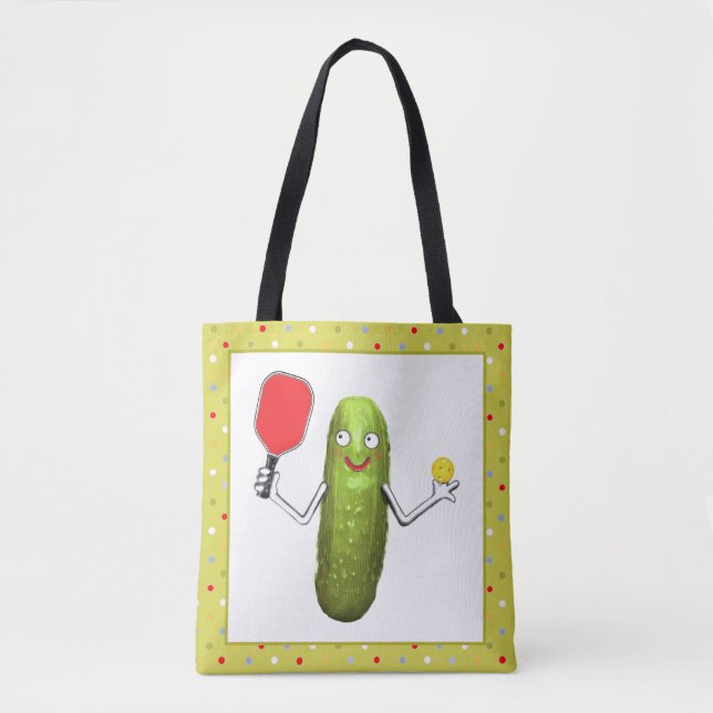 Pickleball Player Tote Bag (Front)