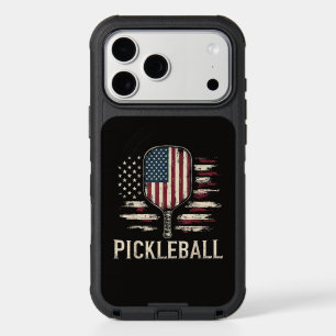 Pickleball Player US Flag Retro Paddleball iPhone 17 Pro Max Case