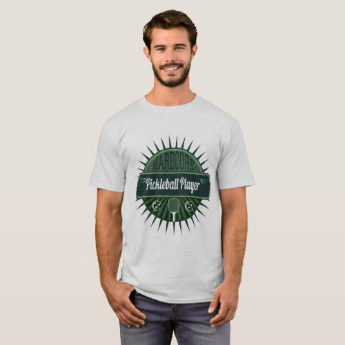 Pickleball Player Vintage Retro Hardcore Player T_Shirt