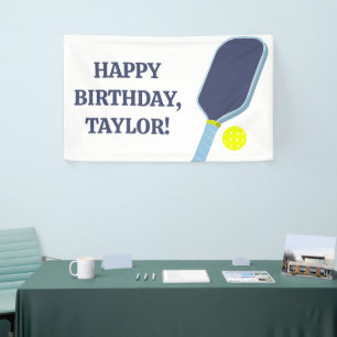 Pickleball Players Custom Message Birthday Banner