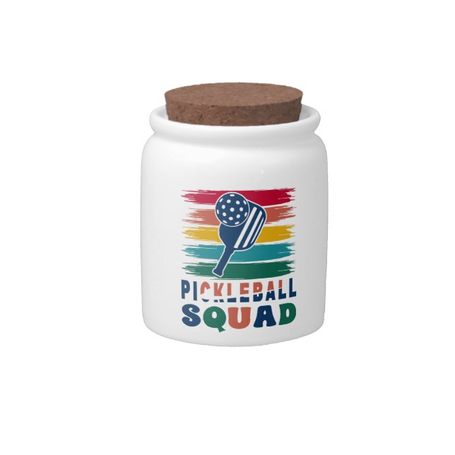 Pickleball Players Gift Idea Candy Jar (Front)