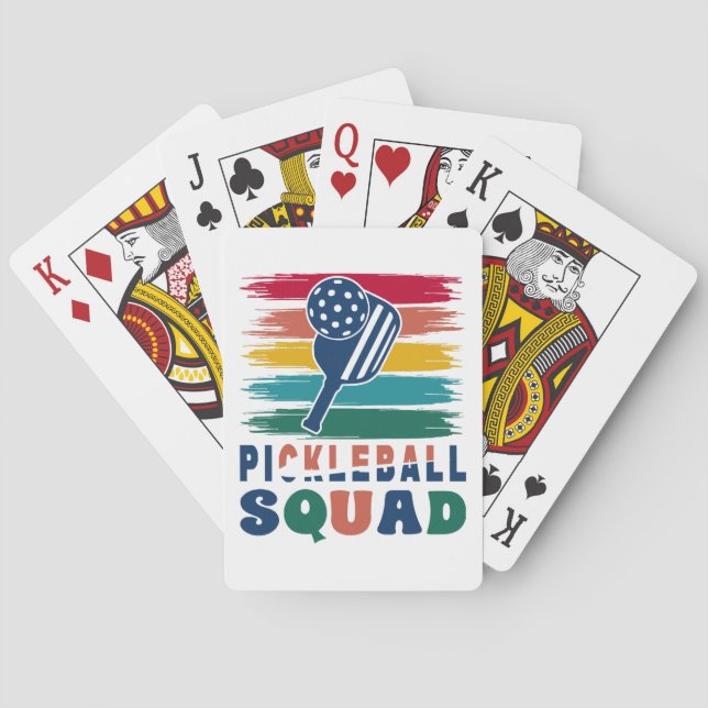 Pickleball Players Gift Idea Poker Cards (Back)