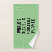 Pickleball Player's Humorous Hand Towel