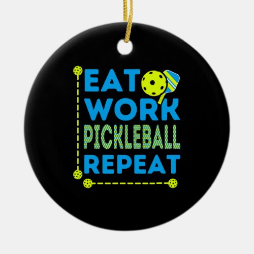 Pickleball Players who Love To Play the Sport Ever Ceramic Ornament