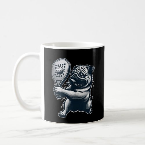 Pickleball Playing Pug Puppy Dog Lover Tank Top Coffee Mug