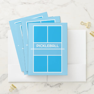Pickleball pocket binder for player and coach folder