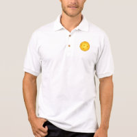 Pickleball Polo Shirt: Pickleball on White (Men)