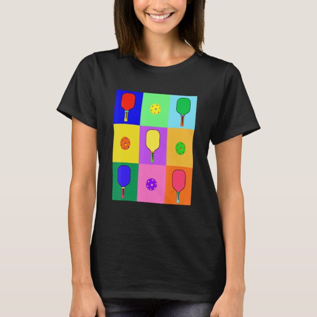 Pickleball Pop Art T-Shirt (Front)