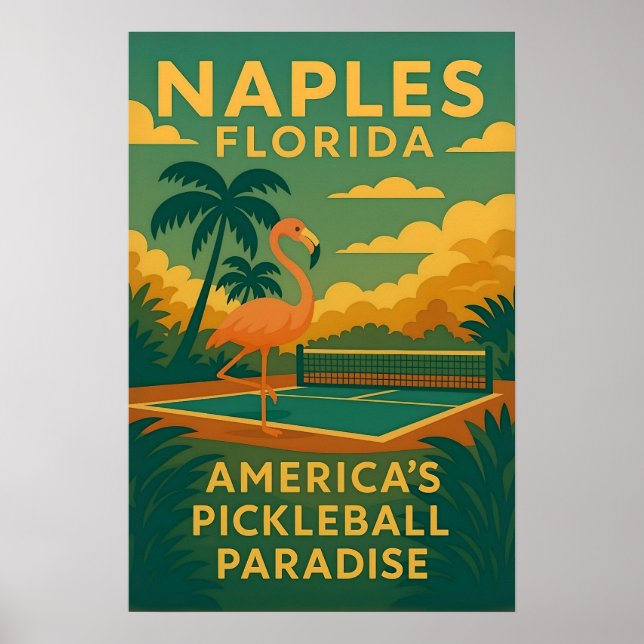 Pickleball Poster: Naples Florida Pickleball Poster (Front)