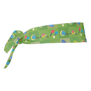 Pickleball Power Game On Athletic Tie Headband