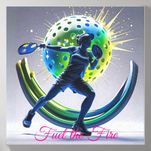 Pickleball Power Smash – Energy in Motion Canvas Photo Tile