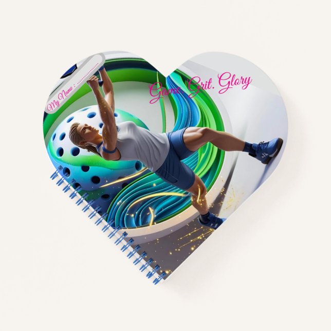 Pickleball Power Smash – Energy in Motion Notebook (Front)