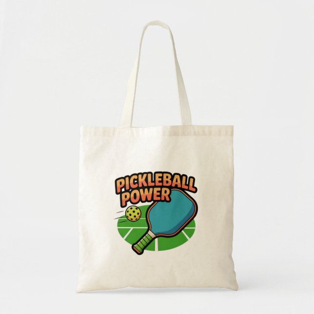 Pickleball Power Tote | Funny Sports Bag for Playe (Front)
