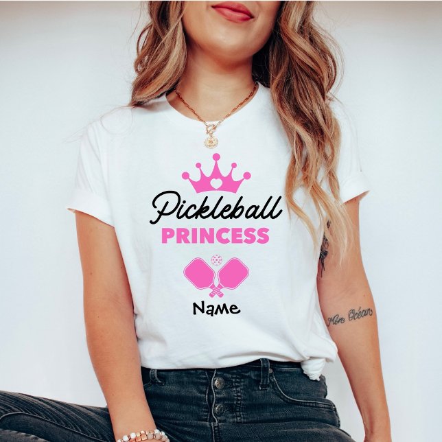 Pickleball Princess Pink Personalized T-Shirt (Creator Uploaded)