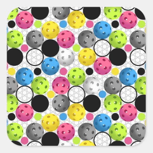 Pickleball Print Square Sticker