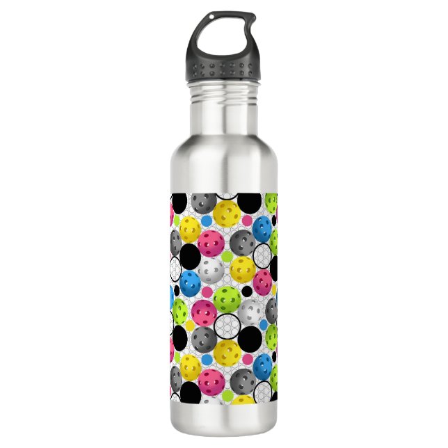 Pickleball Print Water Bottle (Front)