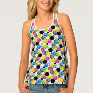 Pickleball print with Polka Dots Tank Top