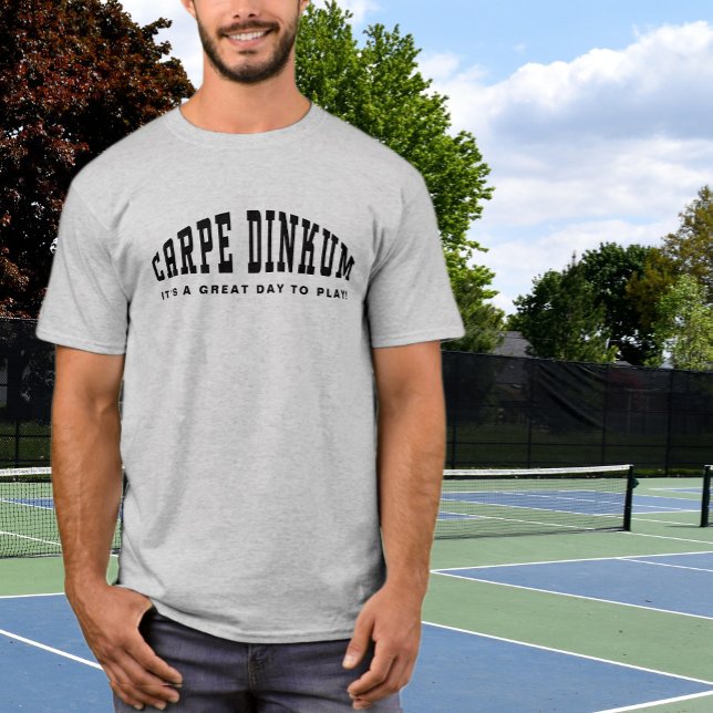 Pickleball Pun Carpe Dinkum Funny Modern Quotes T-Shirt (Carpe Dinkum Pickleball Pickleballer Pun Modern T-Shirt)