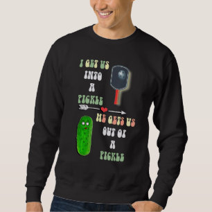 Pickleball Pun Pickle Joke Couple Sweatshirt