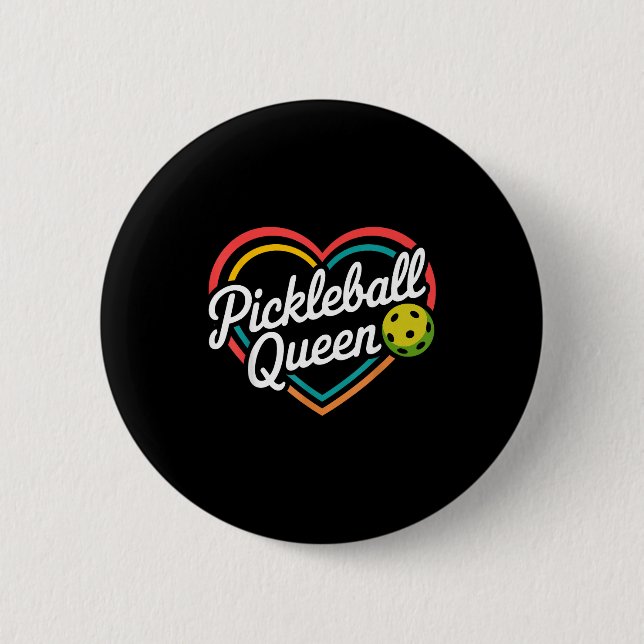Pickleball queen  button (Front)