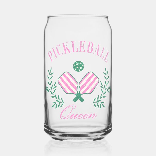 Pickleball Queen Can Glass (Front)