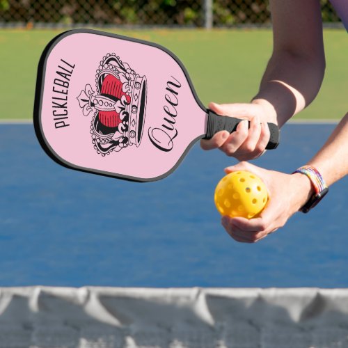 Pickleball Queen Crown Pink Personalized  Pickleball Paddle