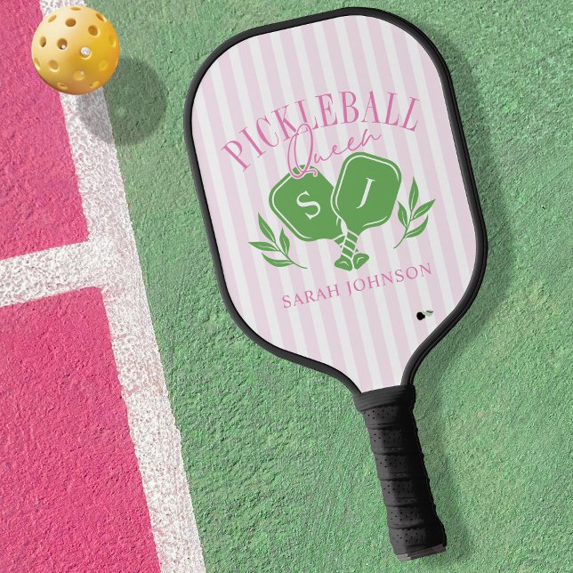Pickleball Queen Custom Name Monogram Paddle (Creator Uploaded)