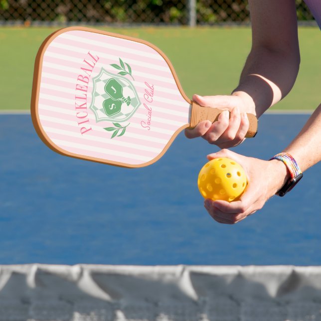 Pickleball Queen Custom Name Monogram Pickleball Paddle (Insitu)
