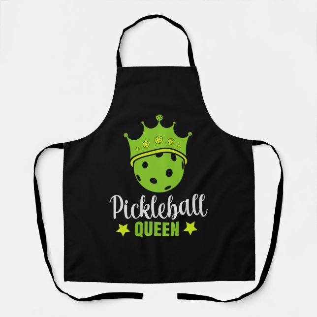 Pickleball Queen Funny Pickle Ball Queen  Apron (Front)