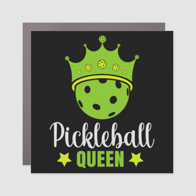 Pickleball Queen Funny Pickle Ball Queen Car Magnet (Front)