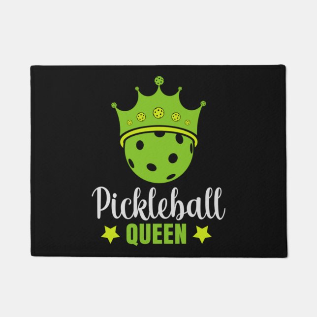Pickleball Queen Funny Pickle Ball Queen  Doormat (Front)