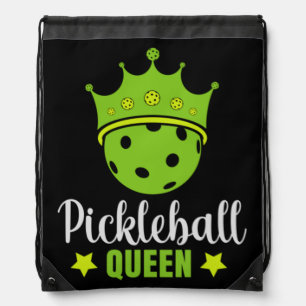Pickleball Queen Funny Pickle Ball Queen Drawstring Bag