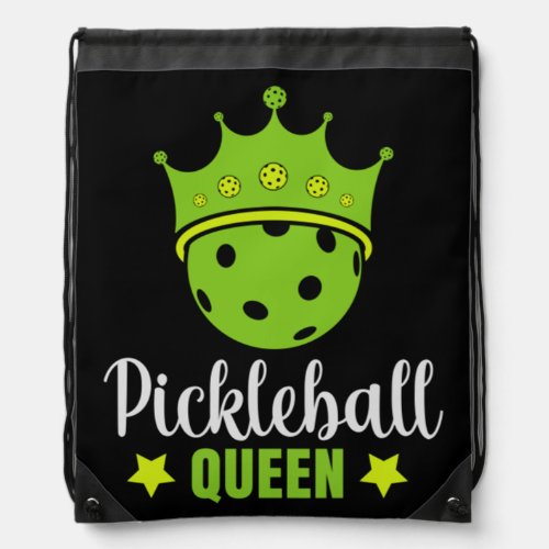 Pickleball Queen Funny Pickle Ball Queen  Drawstring Bag