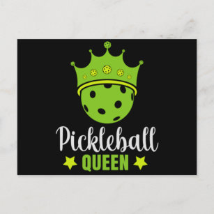 Pickleball Queen Funny Pickle Ball Queen  Holiday Postcard