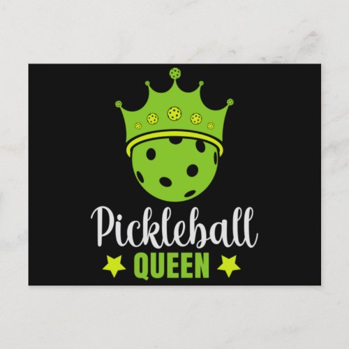 Pickleball Queen Funny Pickle Ball Queen  Holiday Postcard