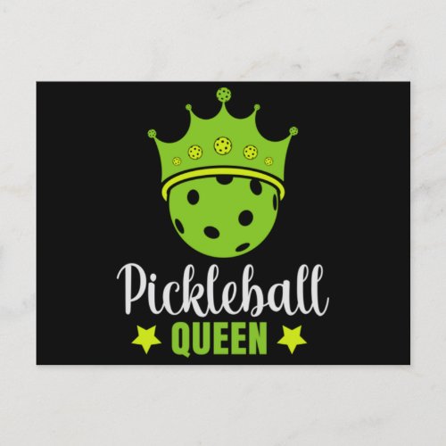 Pickleball Queen Funny Pickle Ball Queen  Postcard