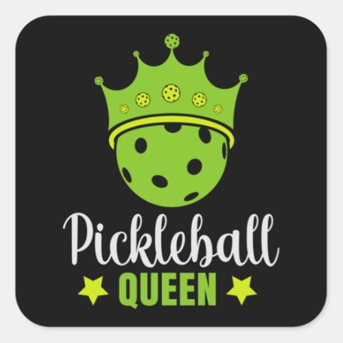 Pickleball Queen Funny Pickle Ball Queen  Square Sticker