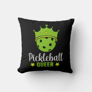 Pickleball Queen Funny Pickle Ball Queen Throw Pillow