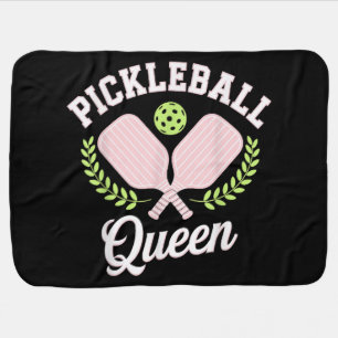 Pickleball Queen Funny Pickleball Player Baby Blanket