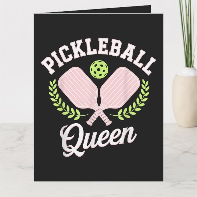 Pickleball Queen Funny Pickleball Player Card (Front)