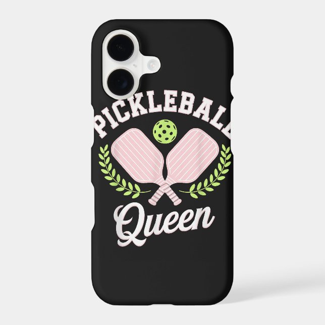 Pickleball Queen Funny Pickleball Player Iphone Case (Back)