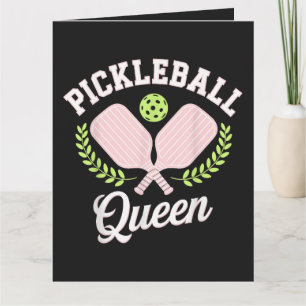 Pickleball Queen Funny Pickleball Player Letterpress Thank You Card