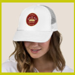 Pickleball Queen Glam Glitz Monogram Name Gold    Trucker Hat<br><div class="desc">Pickleball Gal -- Fun Glitz Glam Gold Diamonds on her Crown -- she'll be a winner with this special trucker hat-- truly makes her the queen of the court -- Glamorous with the gold crown and just a bit "over the top" but ready to play her game. This is a...</div>