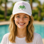 Pickleball Queen Logo Monogram Custom Name Trucker Hat<br><div class="desc">Pickleball Queen Logo Monogram Custom Name Trucker Hat</div>