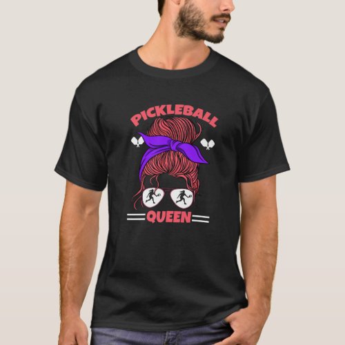 Pickleball Queen Paddle Ball Player Women Pickleba T_Shirt