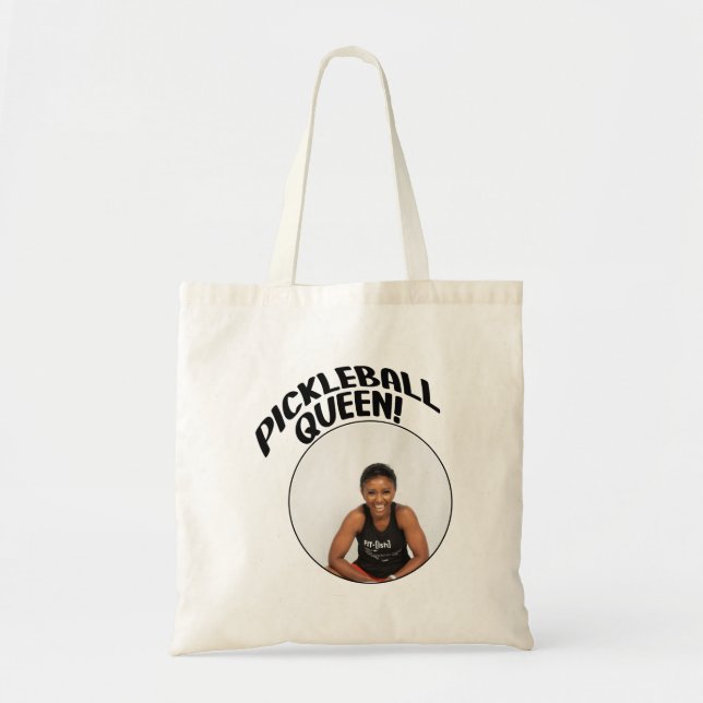 Pickleball Queen Photo Template Tote Bag (Front)