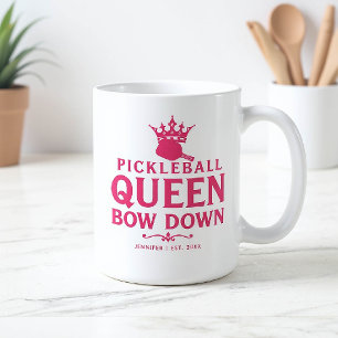 Pickleball Queen Pink Personalized Gift Funny Coffee Mug