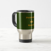 “Pickleball Queen” travel mug - green with gold